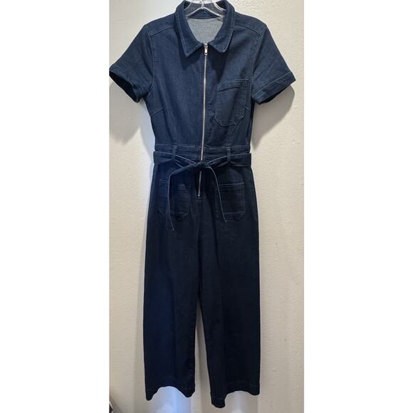 Maeve Pants - Maeve The Colette Jumpsuit Women’s Size 6 Denim Short Sleeve Anthropologie Boho
